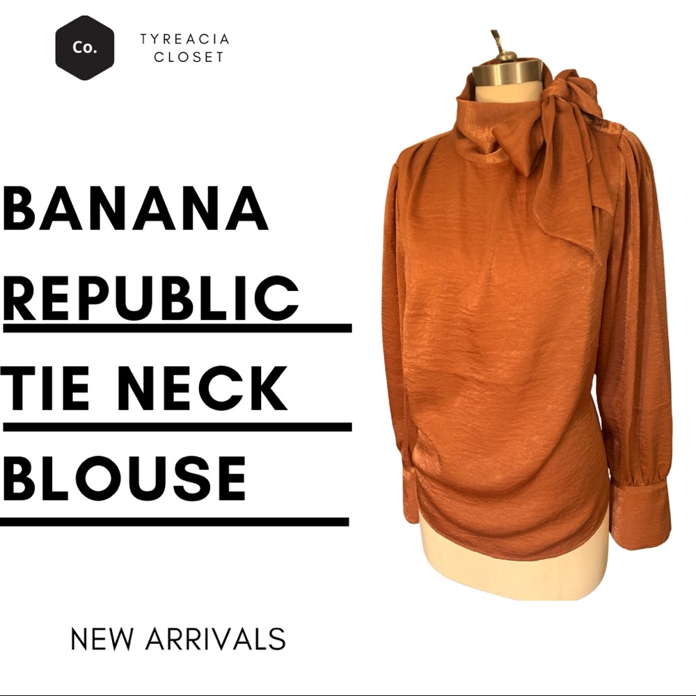 Banana Republic Tie Neck Blouse